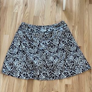 Black and White A-Line Skorts for Work